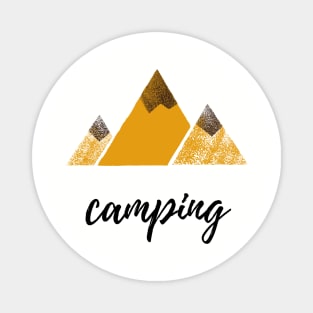 Camping lovers retro mountains adventures outdoors Magnet